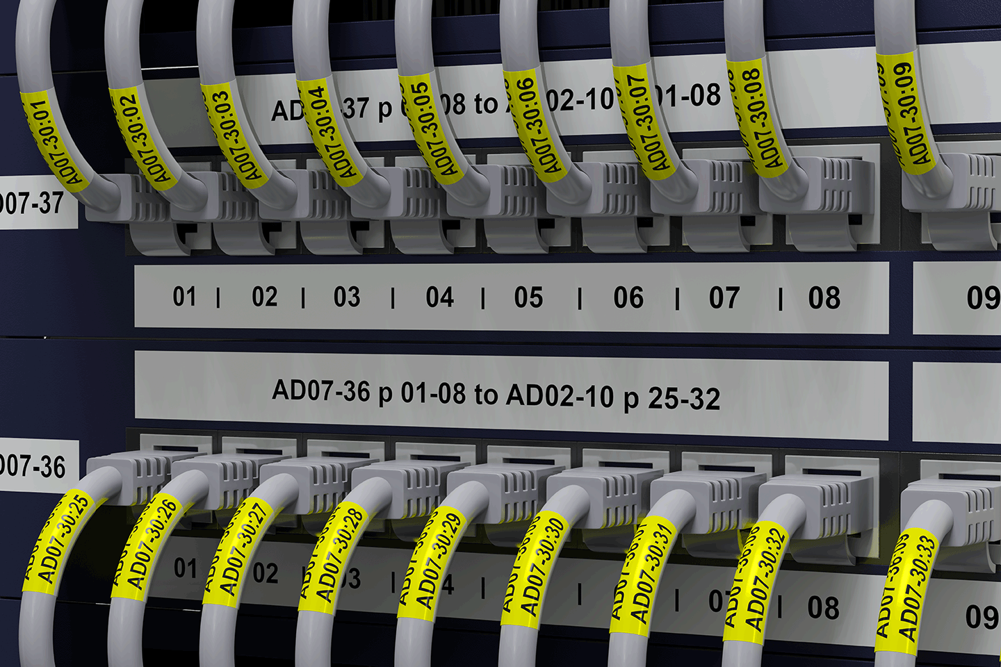 PT-E550WNIVP - labelprinter-pakke til identifikation af netværksinfrastruktur og kabler 3